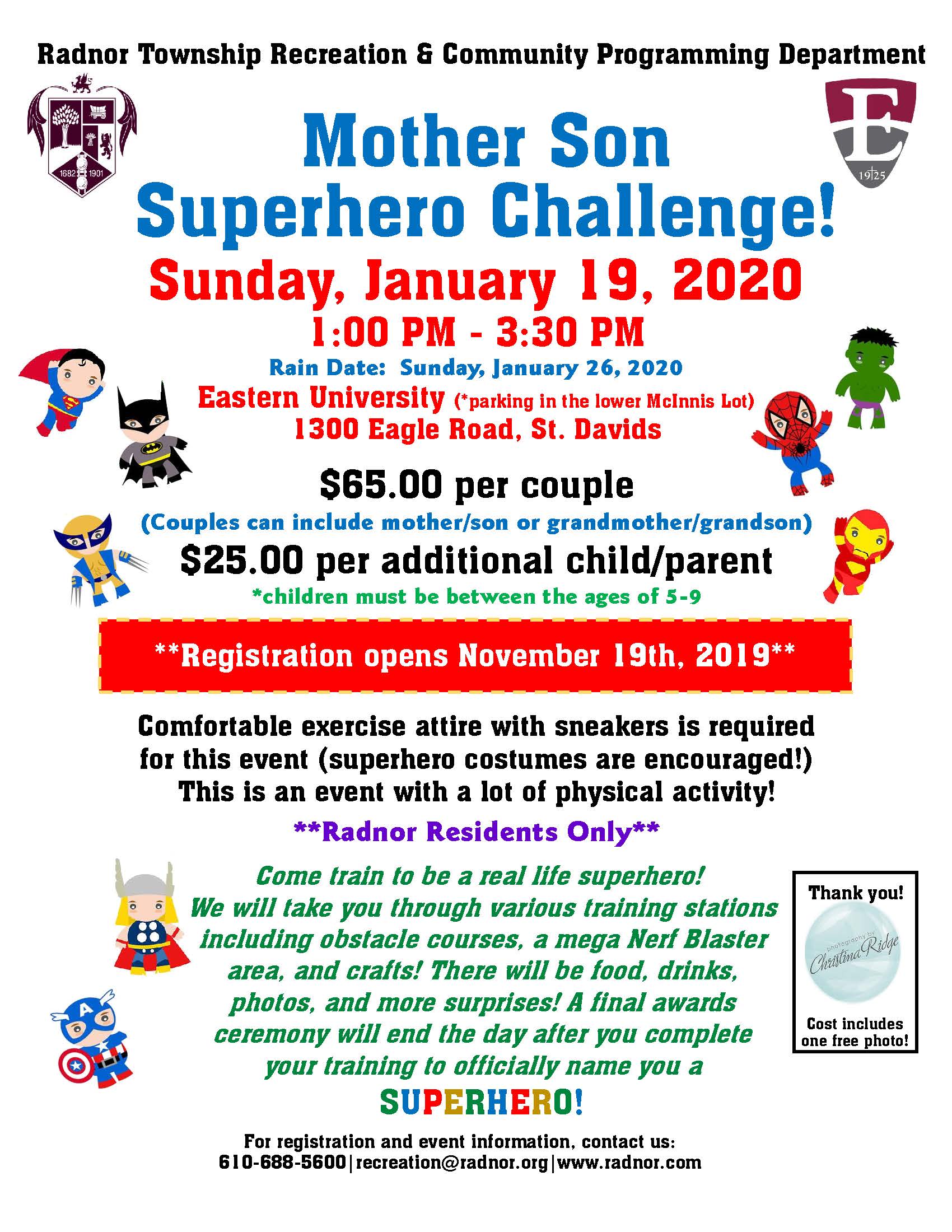 2020 Flyer Mother Son Superhero Challenge