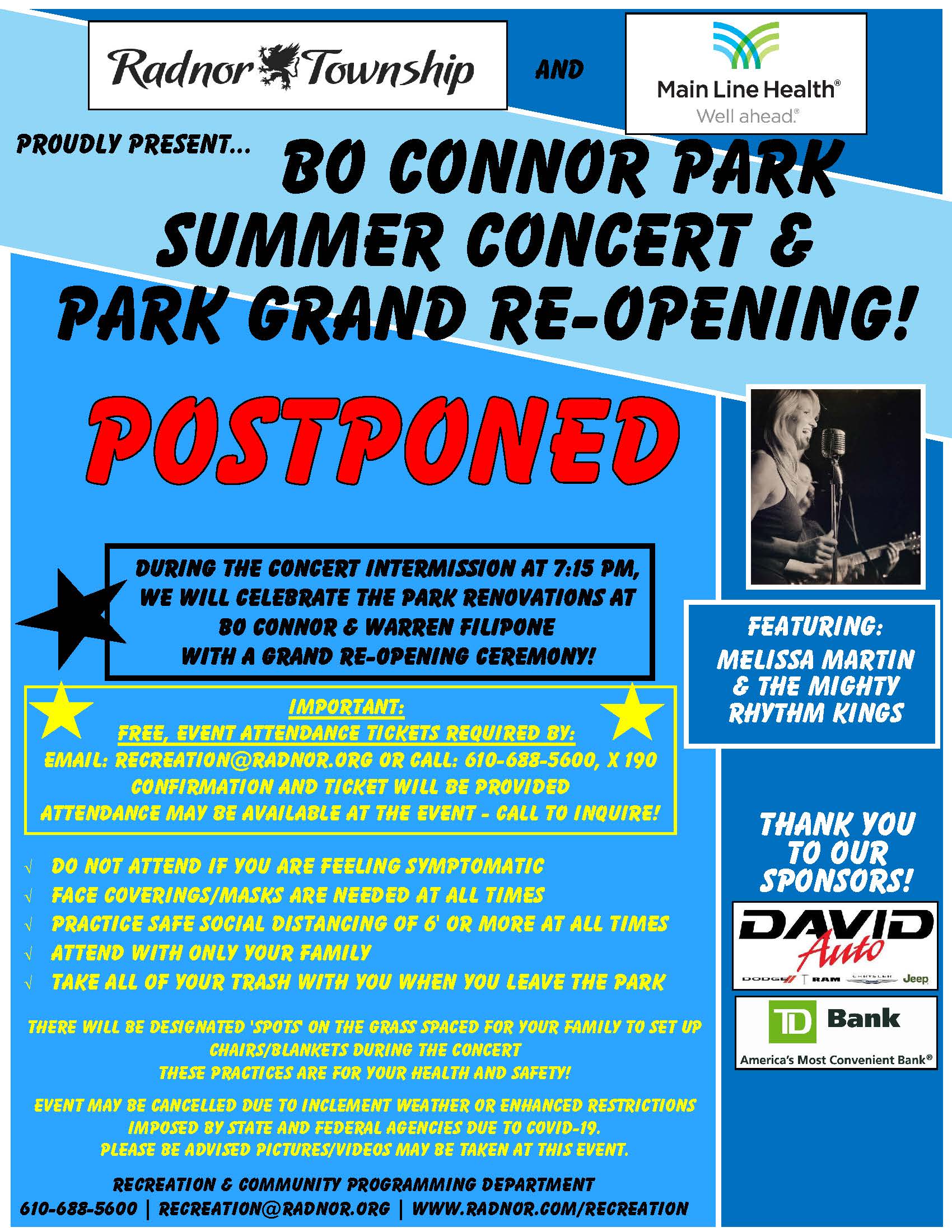 Summer Concert Flyer - Postponed