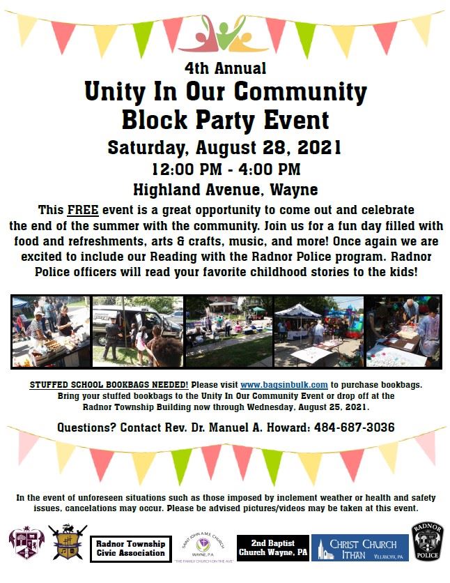 2021 Unity In Our Community Flyer