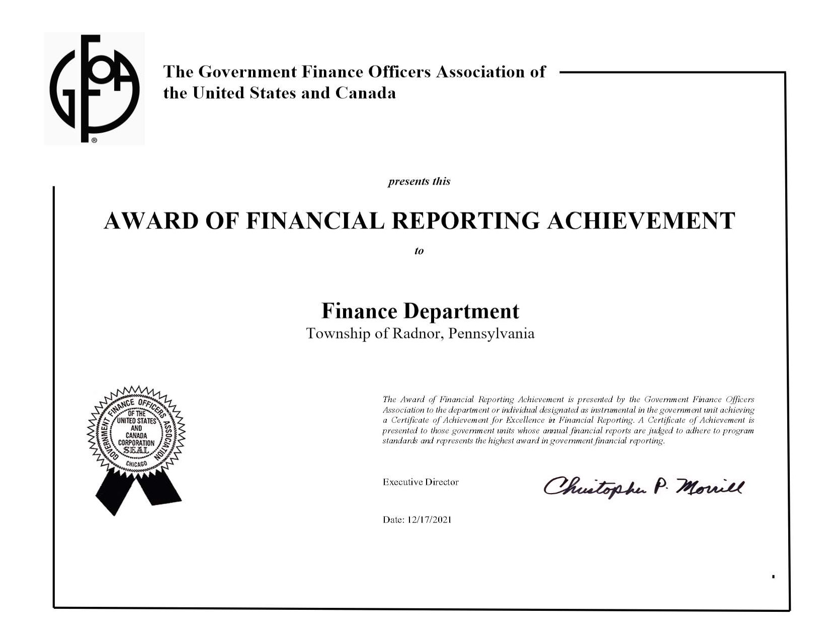AFRA Finance Department