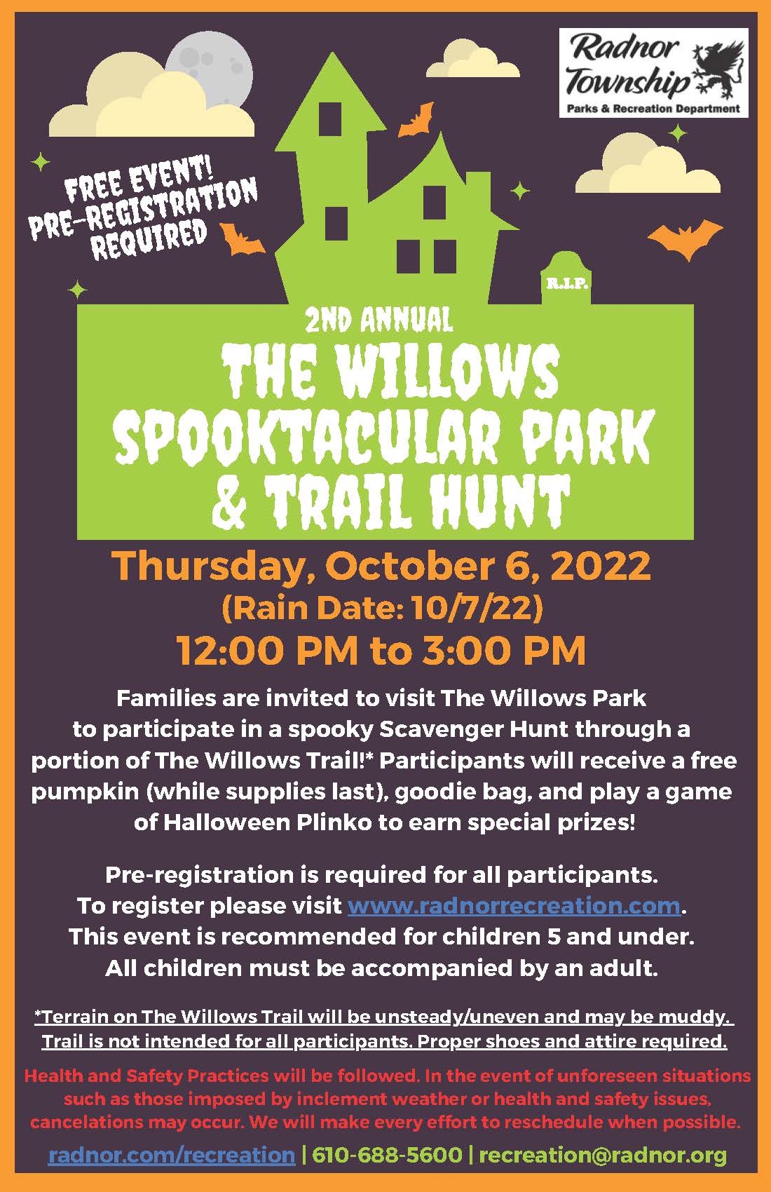 The Willows Spooktacular Flyer 2022.