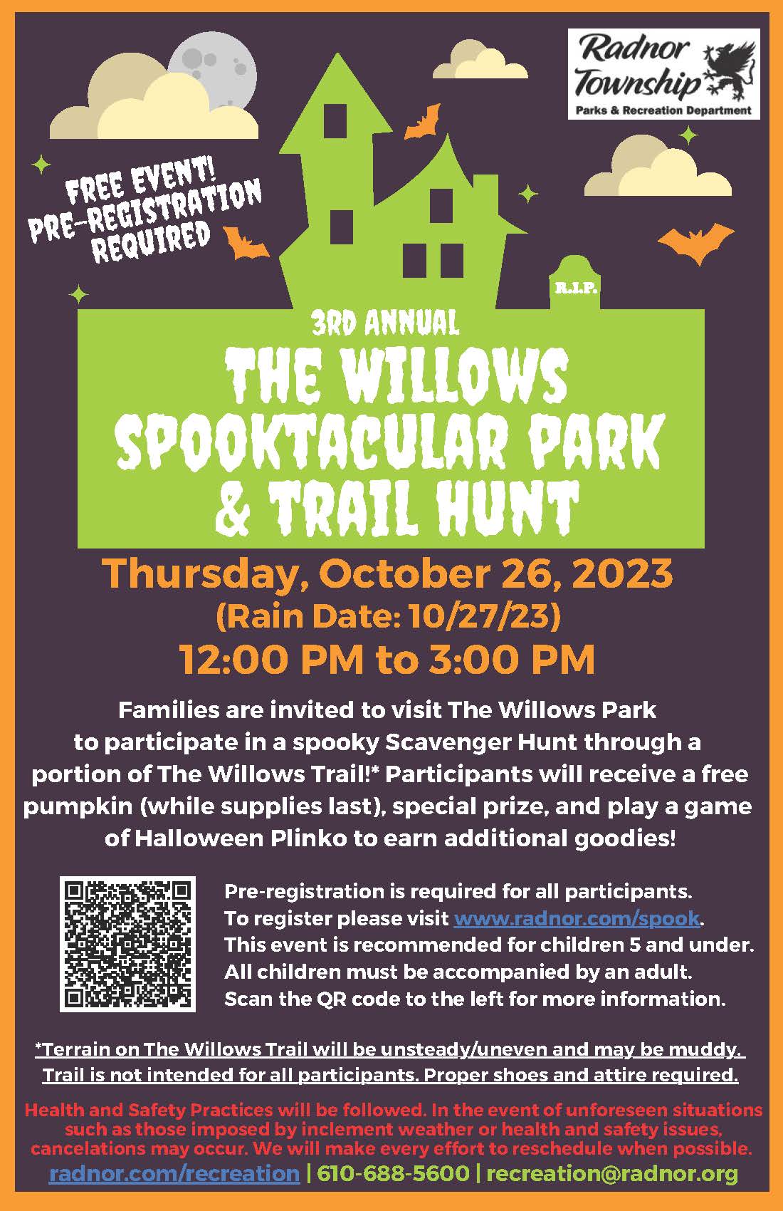 The Willows Spooktacular Flyer 2023