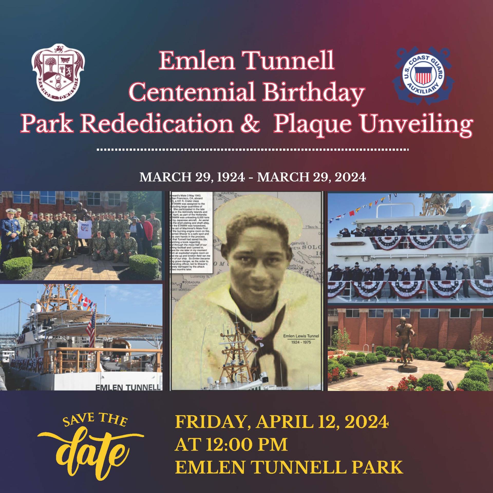 Emlen Tunnell Centennial Birthday Park Rededication & Plaque Unveiling