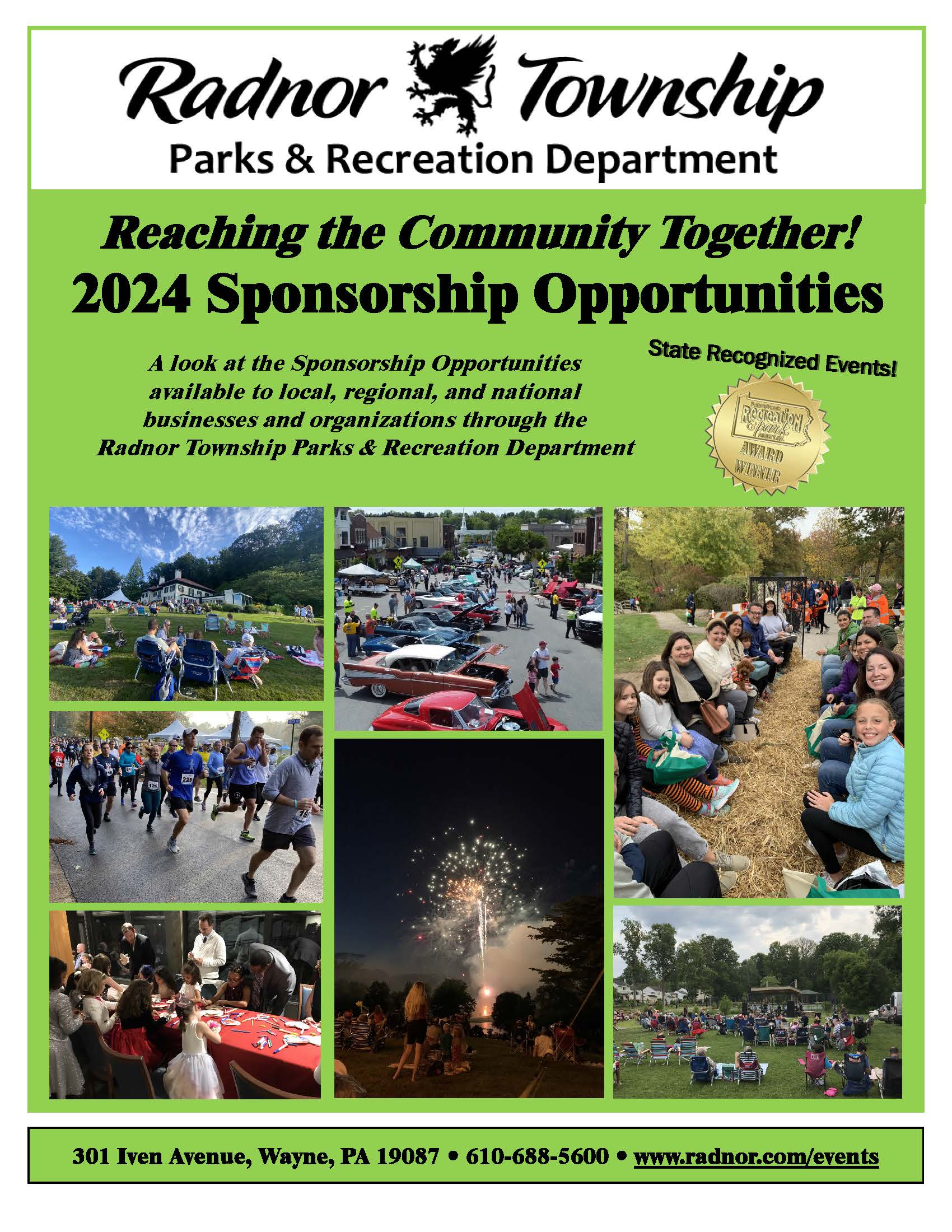 Sponsorships Opportunities Cover Page 2024
