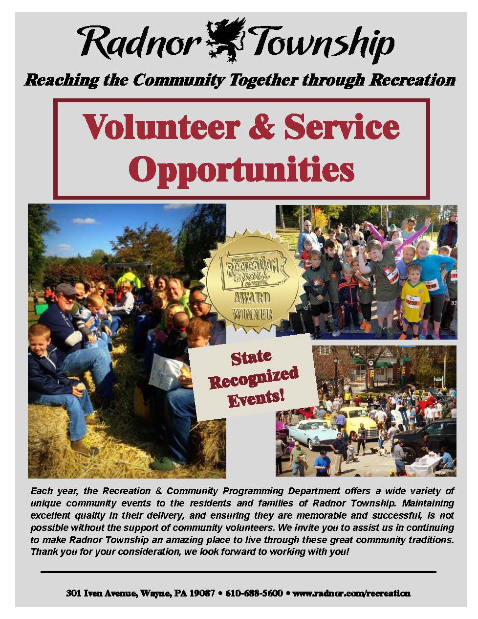 Volunteer - Recreation Events 2021